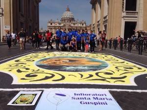 Infiorata Roma 2016 -  quadro Santa Maria di Guspini                   
