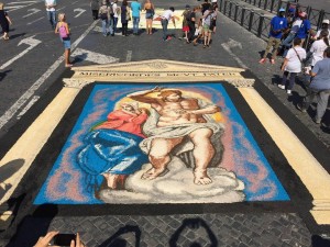 Infiorata Roma 2016 - quadro terminato Torricella Sicura              